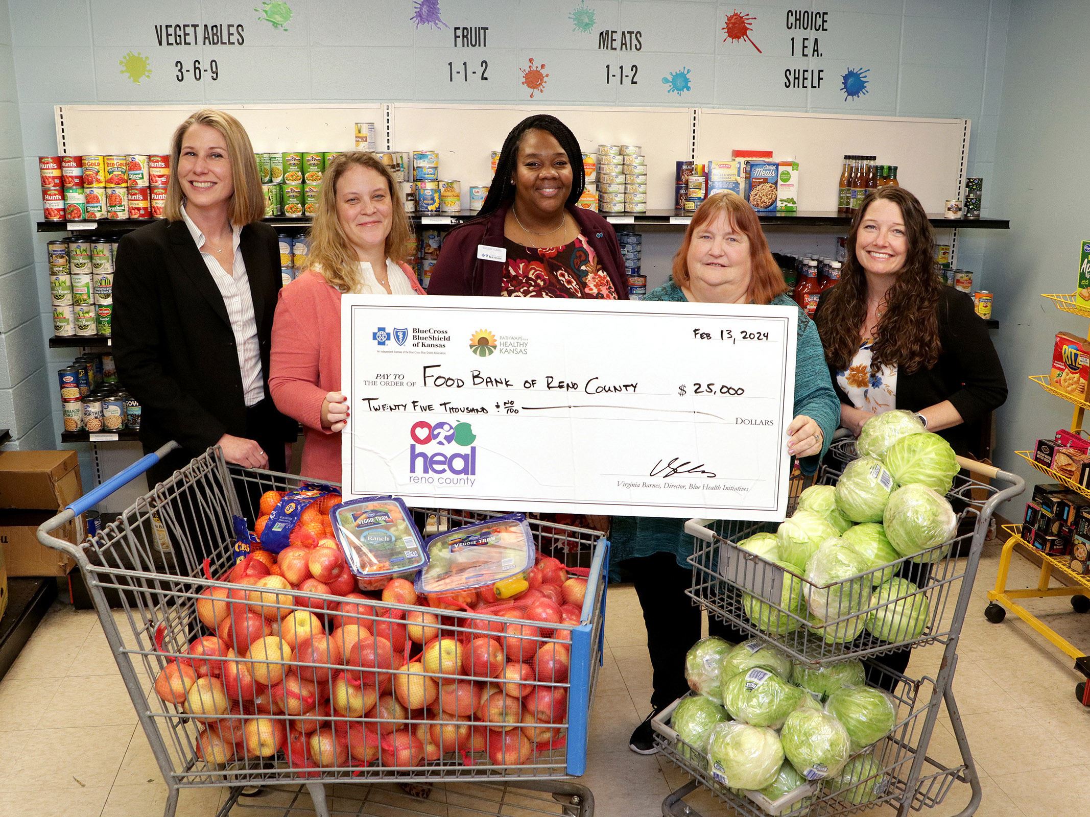Pathways to a Healthy Kansas grant of $25,000 given to Food Bank of Reno County - News Image